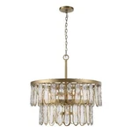 Uttermost Aurelie 9-LIGHT Round Steel Metal & Glass Pendant In Antique Brass. Fixed Price $1164.00.