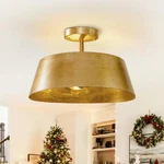 Home Adore 14.57 In. 3-LIGHT Antique Gold Semi-flush Mount Drum Ceiling Lights. Fixed Price $85.00.