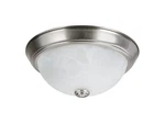 Aspen Creative 63013-1A Two-light Flush Mount In Brushed Nickel With White Al.... Fixed Price $42.47.