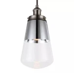 Feiss Waveform 7" Light Mini-pendant, Polished Nickel, Silver Plated, P1372PN. Fixed Price $39.99.