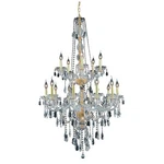 Used Elegant Chandelier Gold/clear -V2015D28C, V2015D28DB, V2015D28G,D28"H28"L12. Fixed Price $1099.00.