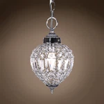 Joshua Marshal 7023 7" 1 Light Beaded Crystal Mini Pendant, Chrome. Fixed Price $43.42.