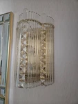 Schonbek Luminaire Crystal And Glass Rod Light Sconce. Fixed Price $350.00.