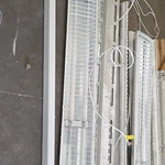 Industrial Commercial Fluorescent Light Fixture With Wire Guard And Wiring. Fixed Price $20.00.