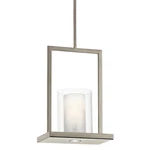 Kichler 42549 Pewter Triad Dual Lit 2-LIGHT Pendant With Cylindrical Glass Shade. Fixed Price $56.37.