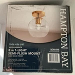 New Hampton Bay Vista Heights Semi Flush Mount Ceiling Light Aged Bronze 8". Fixed Price $23.49.