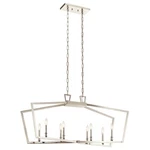 Kichler Abbotswell Linear 8 Light Chandelier, Polished Nickel - 43494PN. Fixed Price $959.99.
