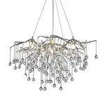 Wabon Modern Crystal Chandelier Silver Raindrop Chrome Rou.... Fixed Price $125.00.