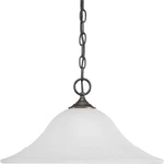 Antique Bronze Finish Handing Pendant Etched Glass Progress Lighting P5095-20. Fixed Price $69.00.