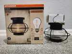 Sylvania Essex Vintage Light Fixture, Indoor, Ceiling Mount, Matte Black (2). Fixed Price $40.00.