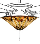 Meyda Tiffany 73124 Nuevo Mission 17"W Single Ceiling Light - Multicolor. Fixed Price $553.15.