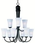 Maxim 10046FTOI Logan 28.5" 9-LIGHT Multi-tier Chandelier In Rubbed Bronze. Fixed Price $408.00.