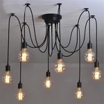 Industrial Vintage Edison Spider Light Chandelier Diy Adjustable Ceiling Fixture. Fixed Price $49.90.