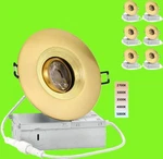 Gold 4-INCH Led Recessed Lights -5 Cct Eyeball Ceilling Gimbal Potlight. Fixed Price $39.99.