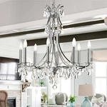 Crystorama Cedar 27"W Polished Chrome 8-LIGHT Chandelier. Fixed Price $998.00.