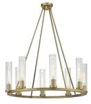Z-lite Beau Light 33" Wide Pillar Candle Ring Chandelier 3031-8RB (brass). Fixed Price $391.00.