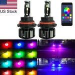 2PCS 9004 9007 Led Rgb White Multi-color Headlight Bulbs Phone App Control. Fixed Price $69.99.