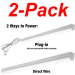 Commercial Electric 2-PACK Ft. Led Ceiling Strip Light Plug-in, Hardwire 4000K. Fixed Price $32.99.