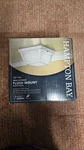 Hampton Bay Small Outdoor Flush Mount White Finish Ceiling Light 280706. Fixed Price $25.00.