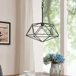 Southern Enterprises Sketra 1-LIGHT Black Geometric Pendant Lamp. Fixed Price $47.99.