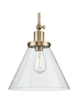 Progress Lighting P500324-163 Hinton 1-LIGHT Pendant, Vintage Brass Seeded Glass. Fixed Price $129.99.