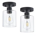 Black 1-LIGHT Semi Flush Mount Ceiling Light, Modern Kitchen Lighting Fixture.... Fixed Price $81.89.