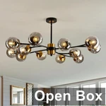 Qgiytp 12-LIGHT Large Sputnik Chandelier With Glass Globe Mid Century Modern. Fixed Price $118.01.