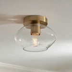 Possini Euro Gustin 8 3/4" W Antique Brass Clear Glass Ceiling Light. Fixed Price $49.95.