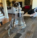 Elk Lighting Clear Glass Bell Pendant Brown Fixture 10 6 Inches Unused. Fixed Price $44.99.