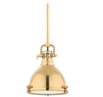 Hudson Valley Lighting Pelham Single 8" Wide Mini Pendant 2210-AGB. Fixed Price $699.99.