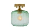 Ignace River Of Goods Brushed Gold Metal 8.25-INCH Ceiling Light/ Green Glass. Fixed Price $49.99.