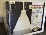 Hampton Bay Adjustable Track Pendant White Frosted Glass 6.8" Dome P1 730 949. Fixed Price $34.99.