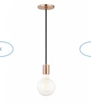 Mitzi By Hudson Valley Ava Light Pendant, Polished Copper H109701-POC Read. Fixed Price $59.00.