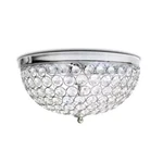 Elegant Designs Elipse 13 In. 2-LIGHT Chrome And Crystal Flush Mount. Fixed Price $24.99.