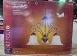 Portfolio Brittany 3-LIGHT Antique Crackle Finish Traditional Chandelier. Fixed Price $80.00.