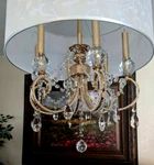 Aurora Fine Crystal Gold Ceiling Lamp With Barocco Shade K-5155H. Fixed Price $175.50.
