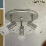 Hampton Bay Halogen Track Lighting Fixture Brushed Steel 987 324. Fixed Price $19.99.