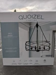 Quoizel Unity 4-LIGHT Mottled Black With Gold Transitional Drum Hanging Pendant. Fixed Price $129.95.