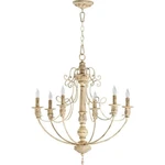 Quorum Salento Light Chandelier, Persian White 6106-6-70. Fixed Price $486.40.