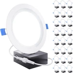Sunco 24 Pack 6" Dimmable Led Recessed Lights, 3000K Warm White, Baffle Trim. Fixed Price $196.99.