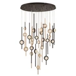 Eurofase Barletta 26 Light Chandelier, Mixed Black/brass 43890-033. Fixed Price $8288.00.