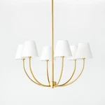 6-LIGHT Ceiling Chandelier Brass Threshold Designed With Studio Mcgee. Fixed Price $93.99.