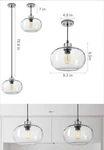 Casamotion Pendant Lighting Handblown Glass Drop Ceiling Lights 2 Piece. Fixed Price $120.00.