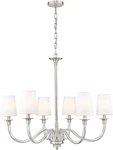 Katerina 6-LIGHT 32" Wide Chandelier Brushed Nickel Finish. Fixed Price $950.99.