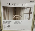 Allen + Roth Lucia 1 -light Gloss Steel Glam Integrated Led Crystal Chandelier. Fixed Price $259.95.