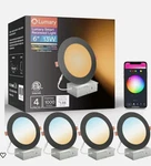 Lumary Smart Recessed Lighting 6 Inch Wifi, 4 Pack Ultra-thin. Fixed Price $95.99.