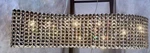 Schonbek Refrax 13 Lights 32" Stainless Steel Linear Chandelier Swarovski Blk Go. Fixed Price $1495.00.