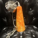 Easy Lite Murano Style Light Orange Yellow Black Drop Pendant PN-1ADL. Fixed Price $99.99.