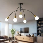Mid Century Semi Flush Mount Ceiling Light Fixture,modern 5 Gold And Bl.... Fixed Price $112.15.