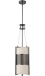 Nuvo 10"W Diesel 1-LIGHT Pendant Hazel Bronze / Khaki Fabric Shade. Fixed Price $65.00.